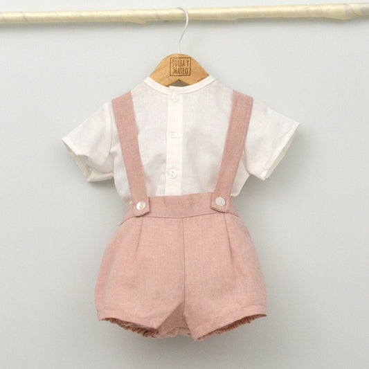 Conjunto bebé Siena con peto y camisa Mao