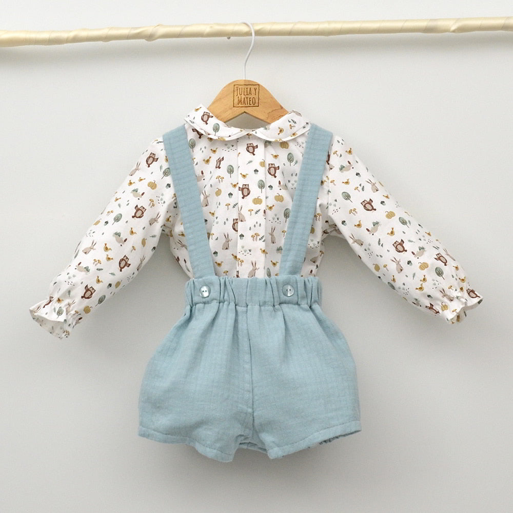 Conjunto bebé Martina con peto y camisa