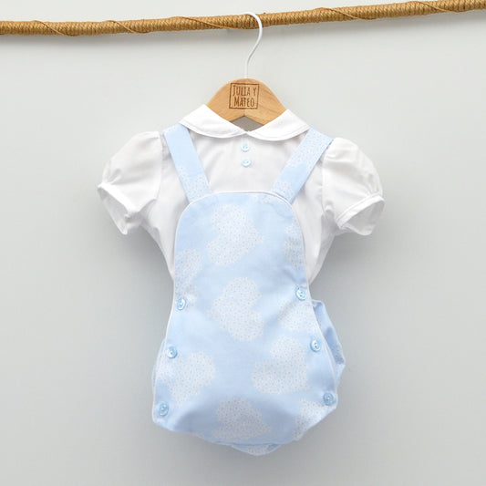 Conjunto bebé Enzo con ranita y camisa cuello bebé