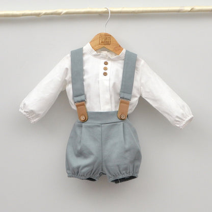 Conjunto bebé Matilda con peto y camisa de algodón
