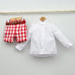 Conjunto Niño Niza con camisa y pantalón vichy con cinturón