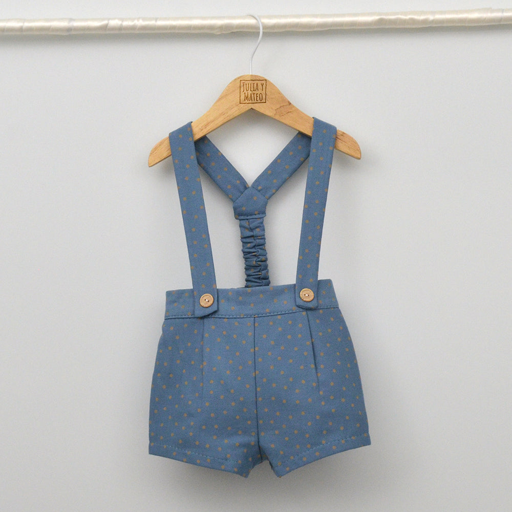 Conjunto vestir bebé con peto y camisa cuello bebé " Hugo"