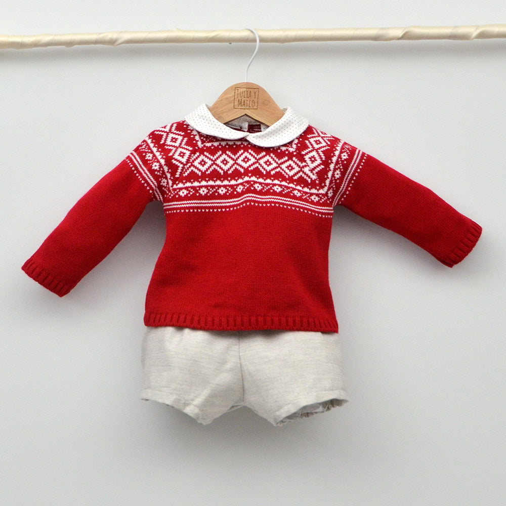 conjunto vestir rojo navidad niños bebes ropa eventos navidad niños online tienda online ropa infantil bebes hecha en españa