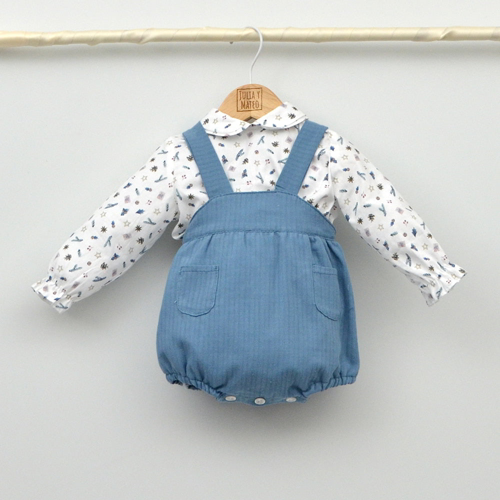 Conjunto bebé Enzo con ranita y camisa cuello bebé