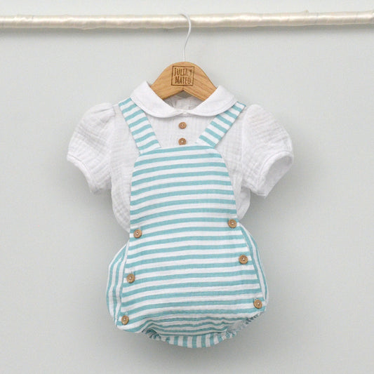 Conjunto bebé Comporta con ranita y camisa cuello bebé
