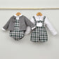 Conjunto bebé Hugo con peto y camisa cuello bebé