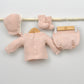 Conjunto bebés punto Duero con jersey, culotte, capota y patucos
