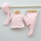 conjuntos punto clasico niñas polaina capota rosa doña carmen tienda online ropa bebes clasica