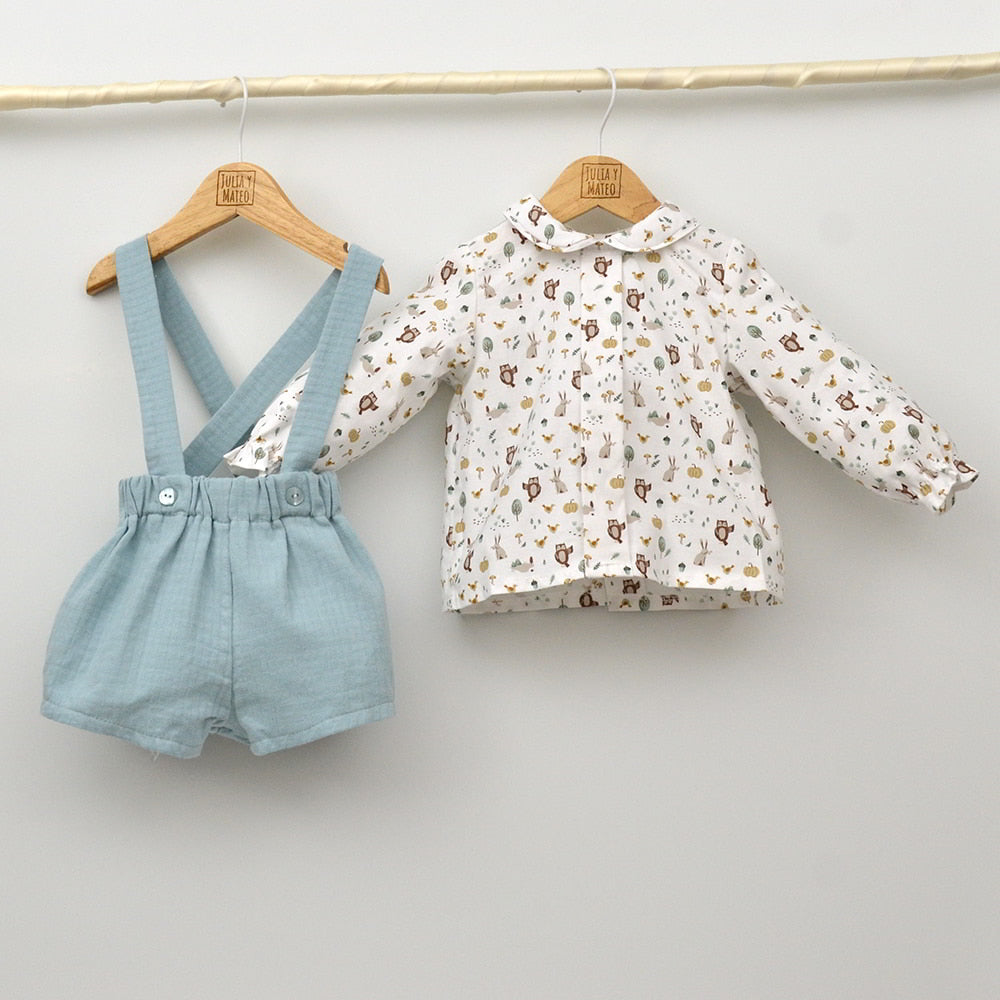 Conjunto bebé Martina con peto y camisa