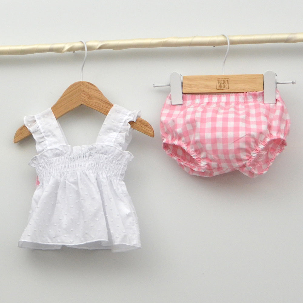 conjunto plumeti niña verano tirantes algodon ropa online fresquita para niñas recien nacidos bebes