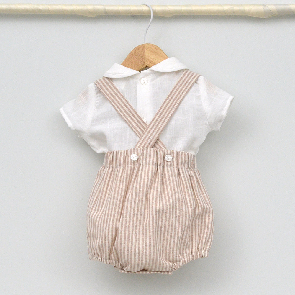 Conjunto bebé Marsella con ranita y camisa cuello bebé