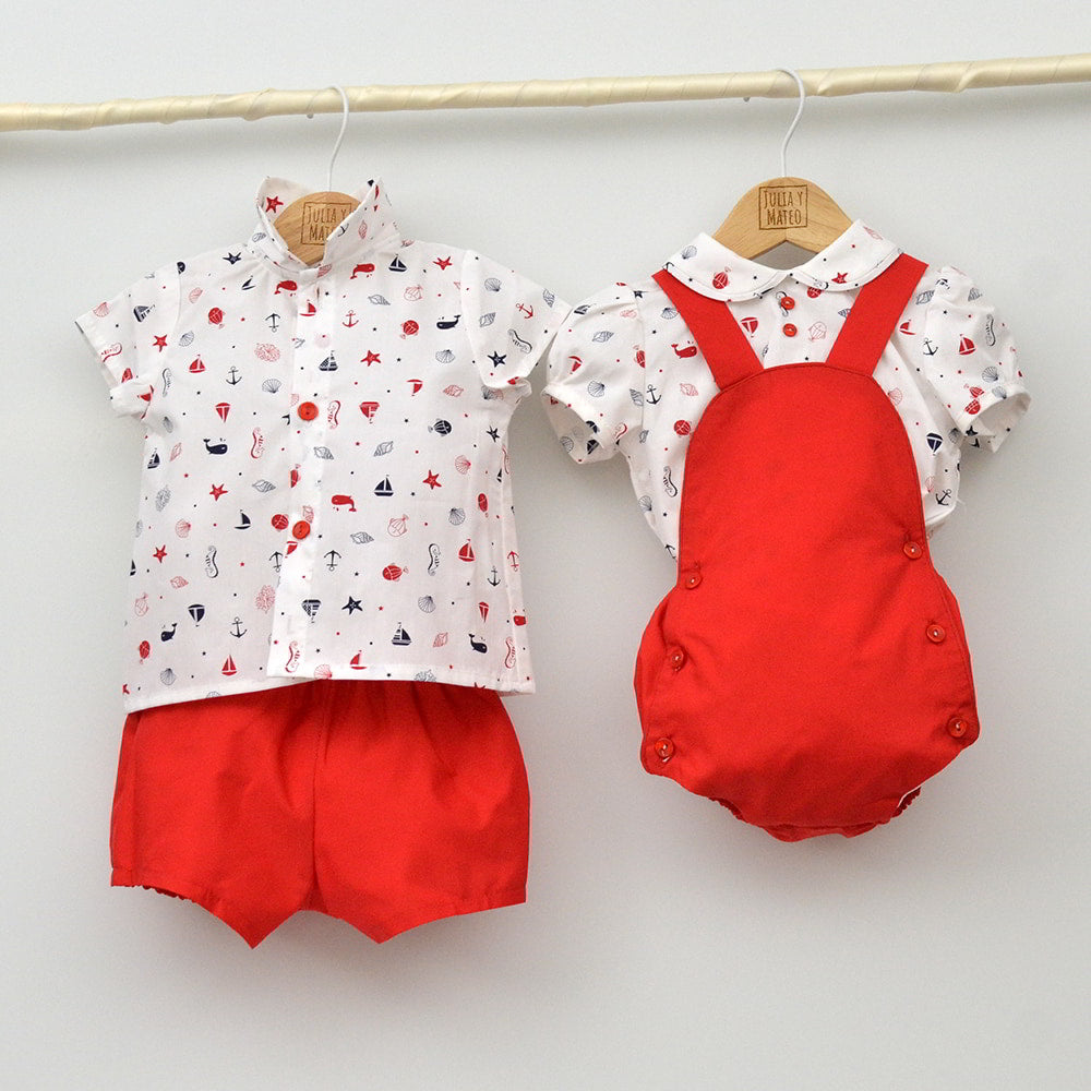 tienda online vestidos vestir niñas verano estilo marinero hecha en españa hermanas conjuntadas trajes a juego para niños