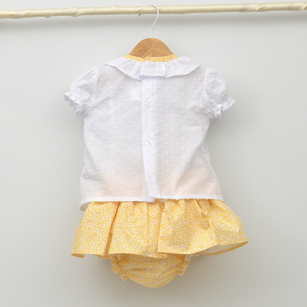 Conjunto bebé Menorca con falda y blusa