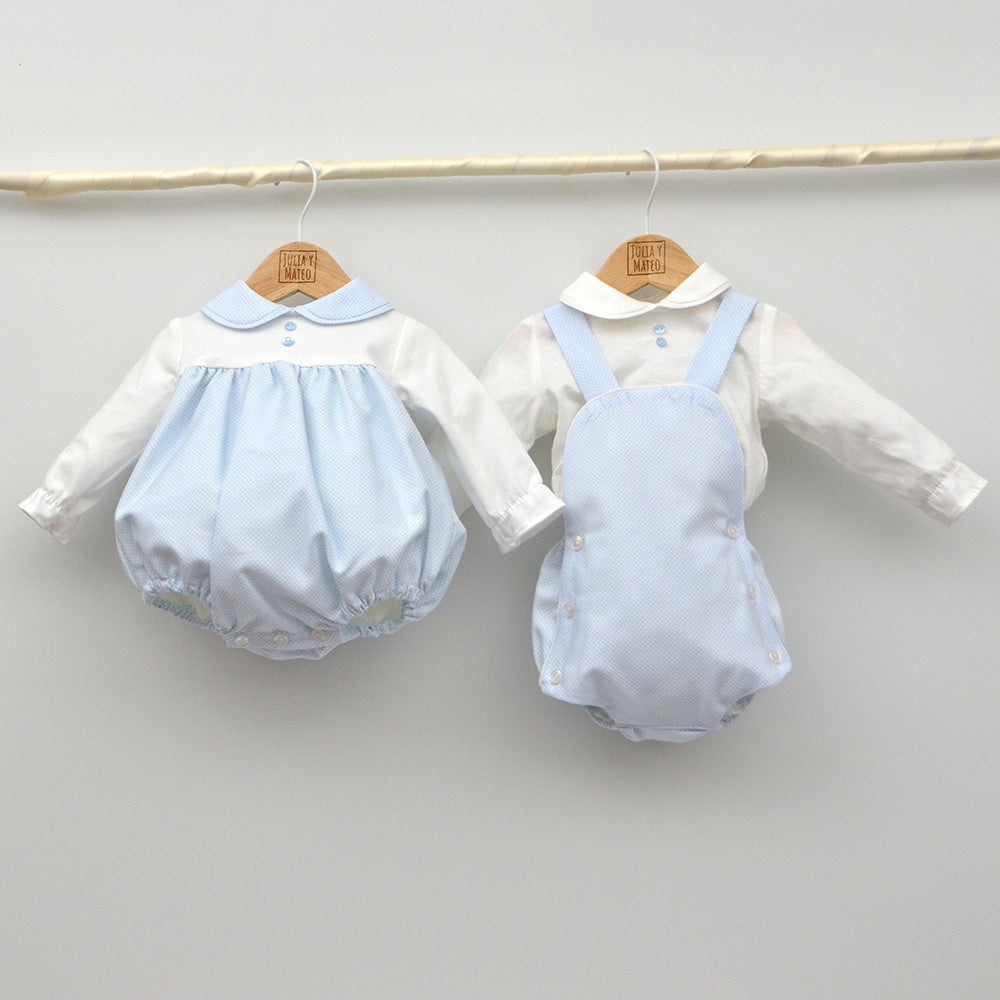 conjuntos vestir niños clasicos hermanos conjuntados ranitas azul online recien nacido