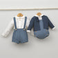 Conjunto vestir bebé con peto y camisa cuello bebé " Hugo"