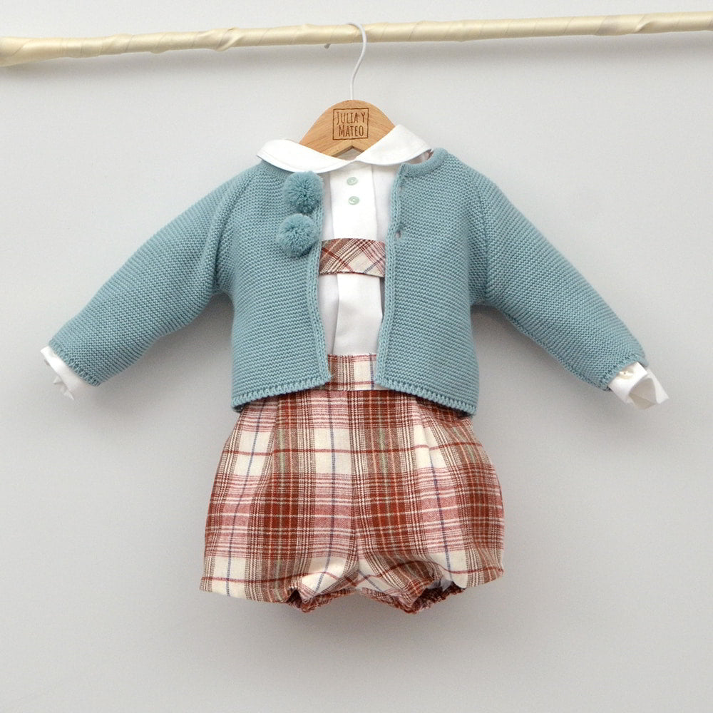 Conjunto bebé Hugo con peto y camisa