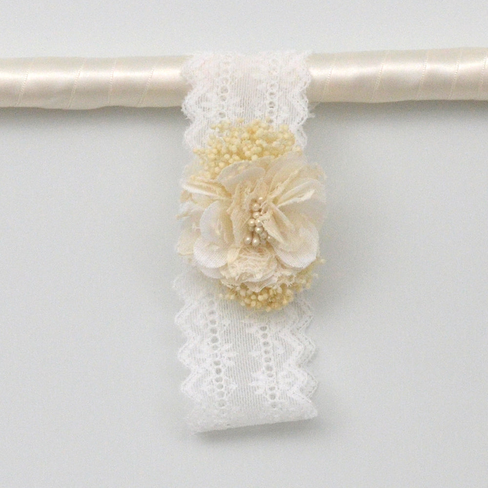 Turbante Clara flores lino