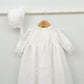 faldon bautizo de organza con guipur