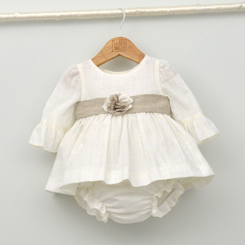 vestido bautizo niña con braguita cubrepañal