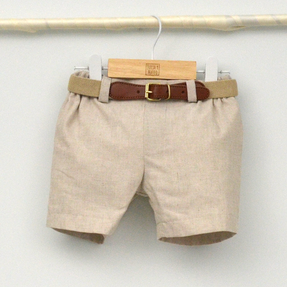 Conjunto Niño Lisboa con camisa y pantalón con cinturón