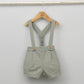 Conjunto vestir bebé con peto y camisa cuello Mao "Lucía"
