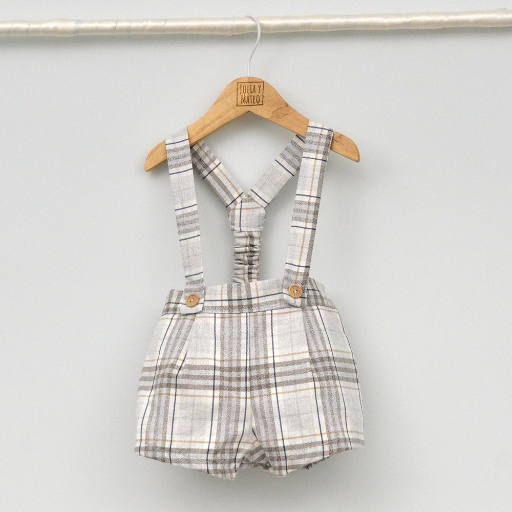 Conjunto vestir bebé con peto y camisa cuello Mao "Lucas"