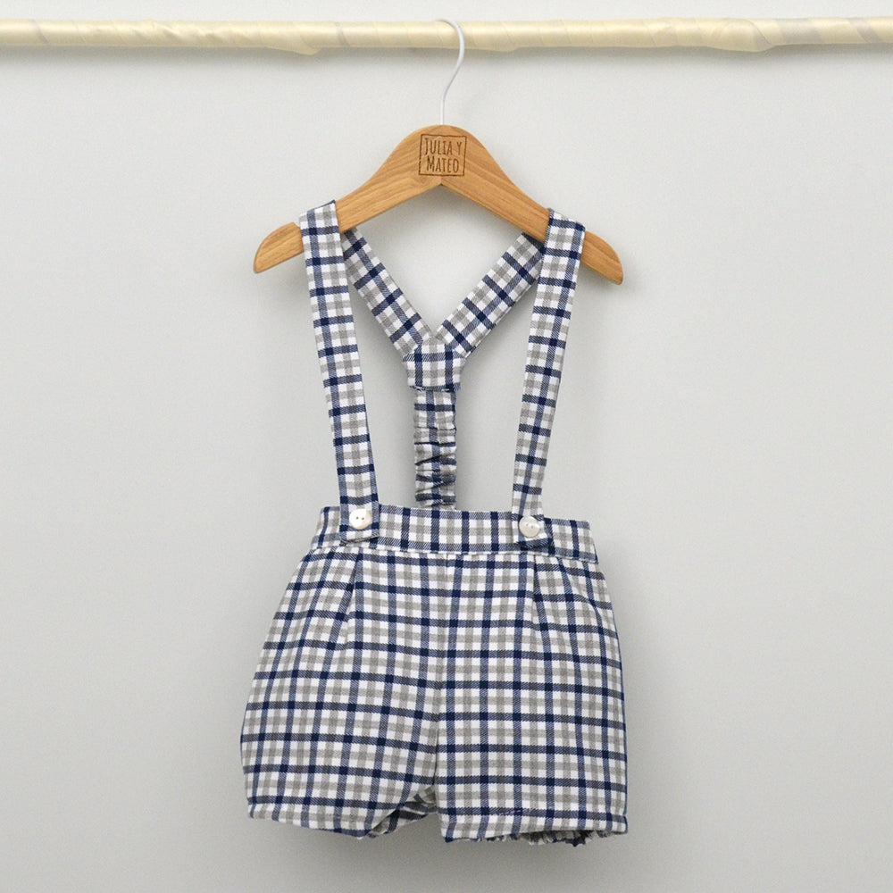 Conjunto bebé Thiago con peto y camisa cuello Mao