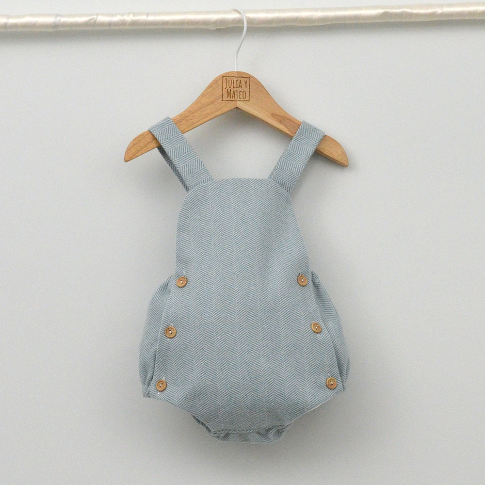 Conjunto vestir bebé con ranita y camisa cuello bebé de bambula "Martín"