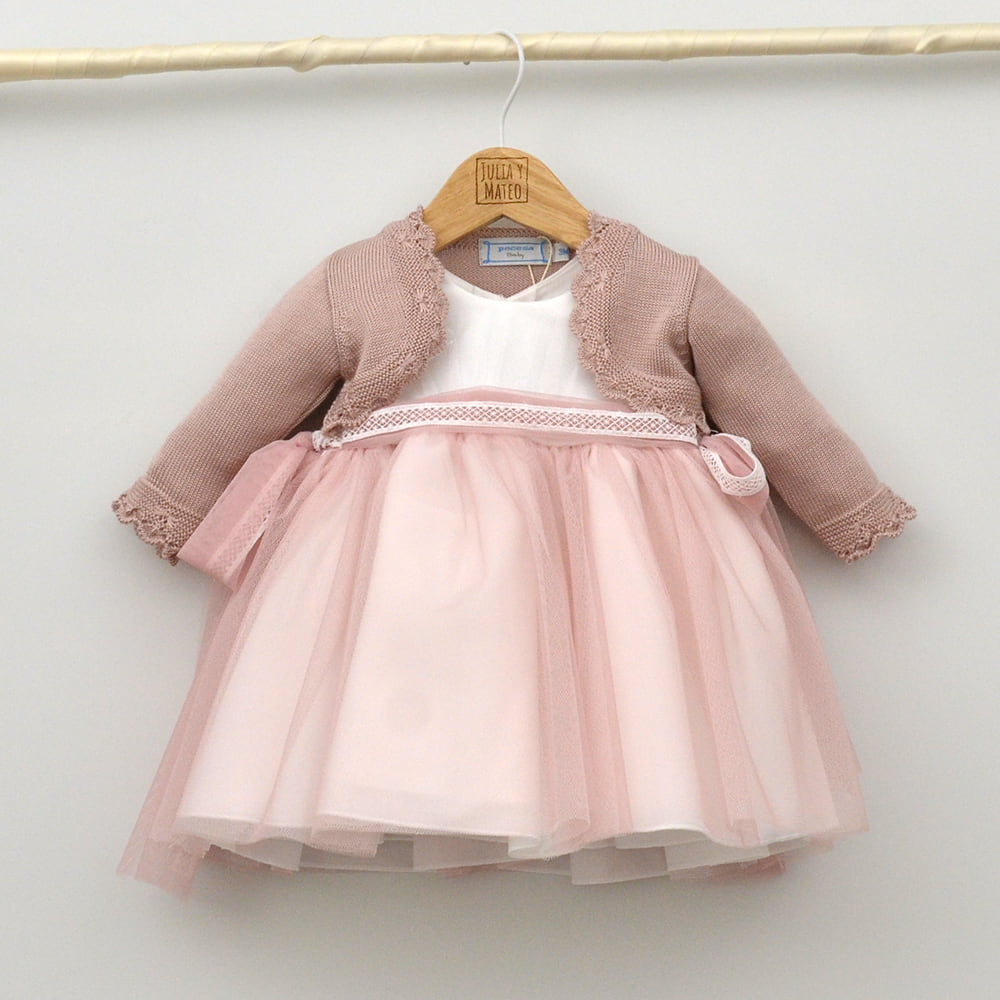 Vestido ceremonia niñas Amaya Trajes Bautizo bebes elegantes clasicos tienda ropa vestir hecha en españa