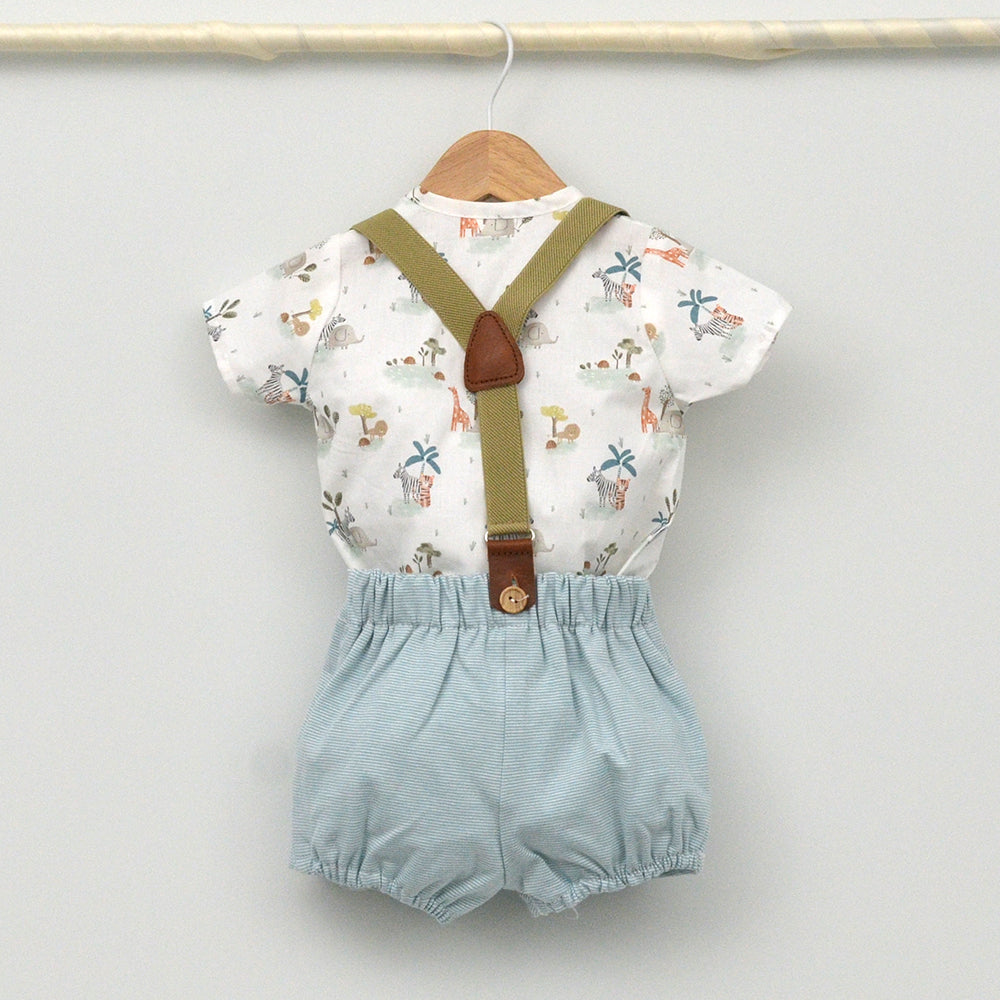 Conjunto bebé Tarifa con peto y camisa Mao