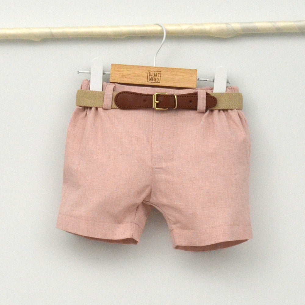 Conjunto Niño Siena con camisa y pantalón con cinturón