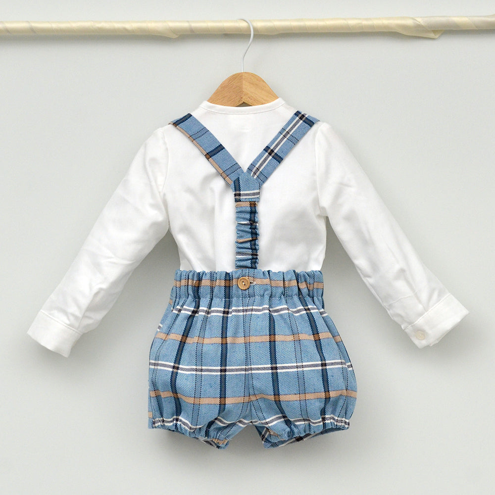 Conjunto bebé Bruno con peto y camisa cuello Mao