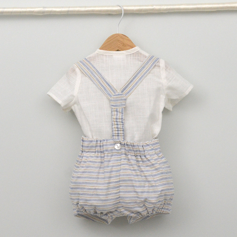 Conjunto bebé Santorini con peto y camisa Mao