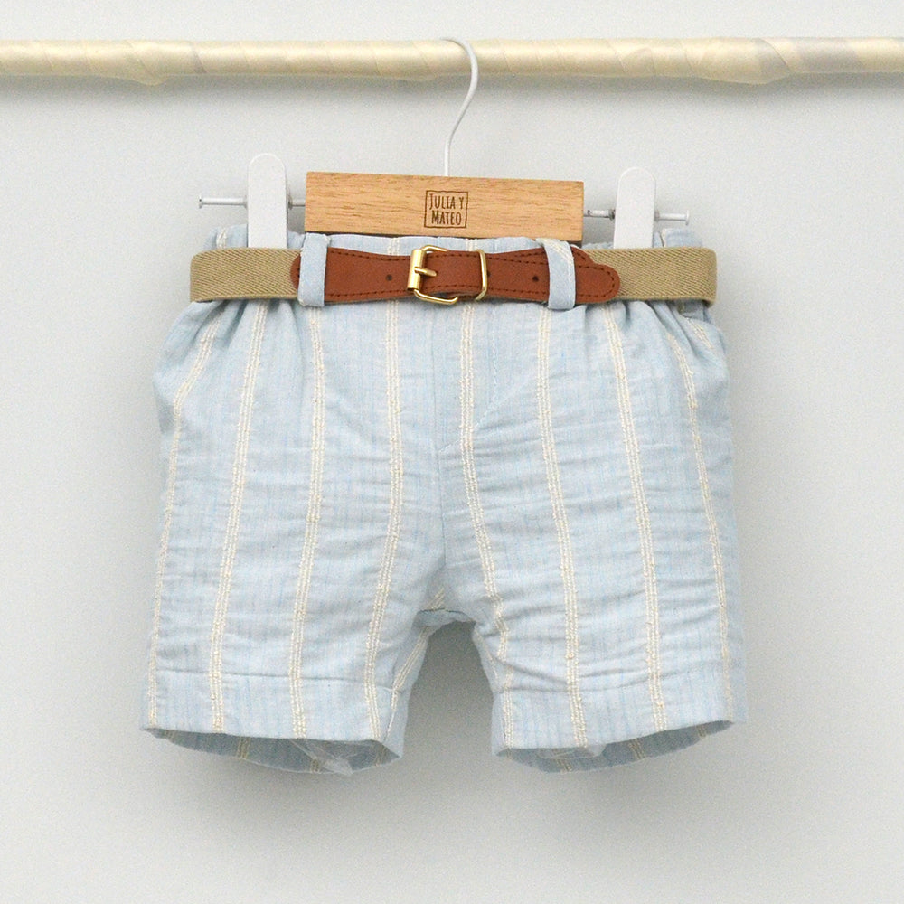 Conjunto Niño Milán con camisa y pantalón con cinturón