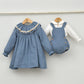 Conjunto vestir bebé con peto y camisa cuello bebé " Hugo"