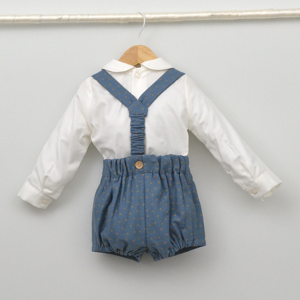 Conjunto vestir bebé con peto y camisa cuello bebé " Hugo"