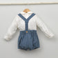 Conjunto vestir bebé con peto y camisa cuello bebé " Hugo"