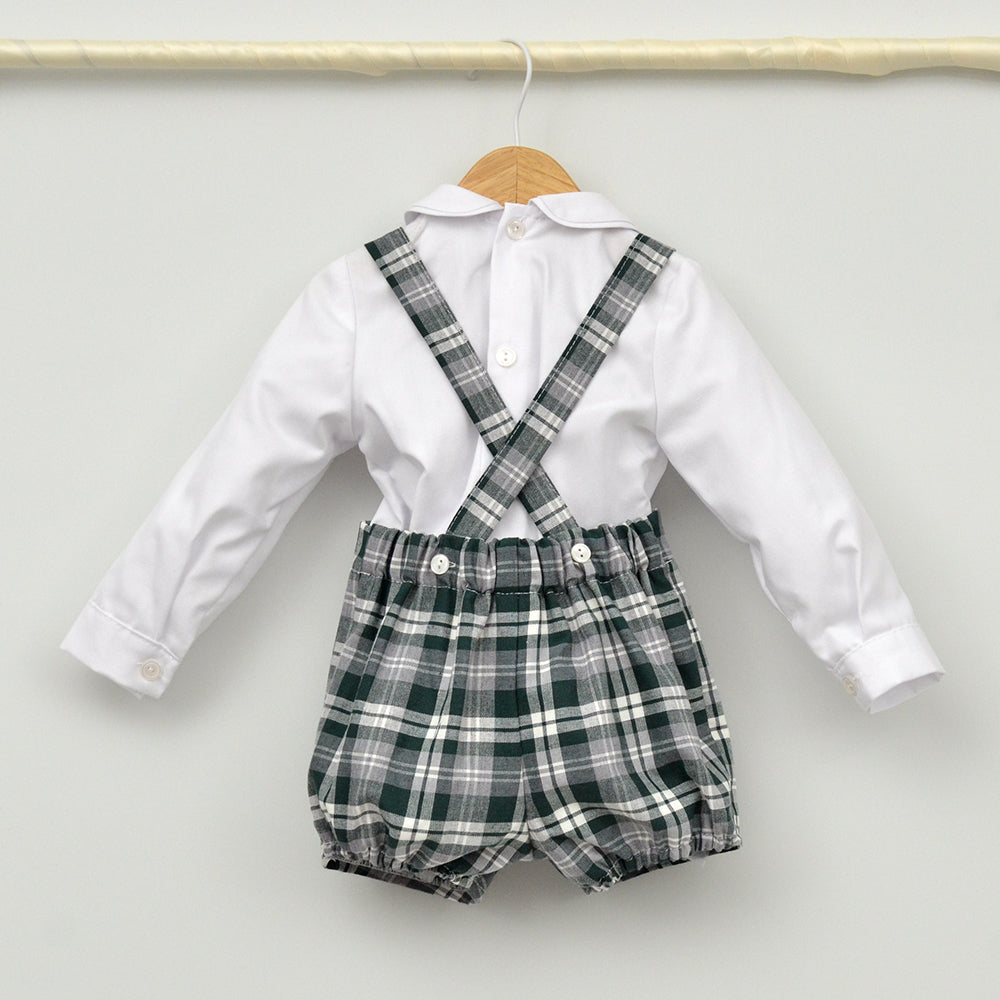 Conjunto bebé Hugo con peto y camisa cuello bebé