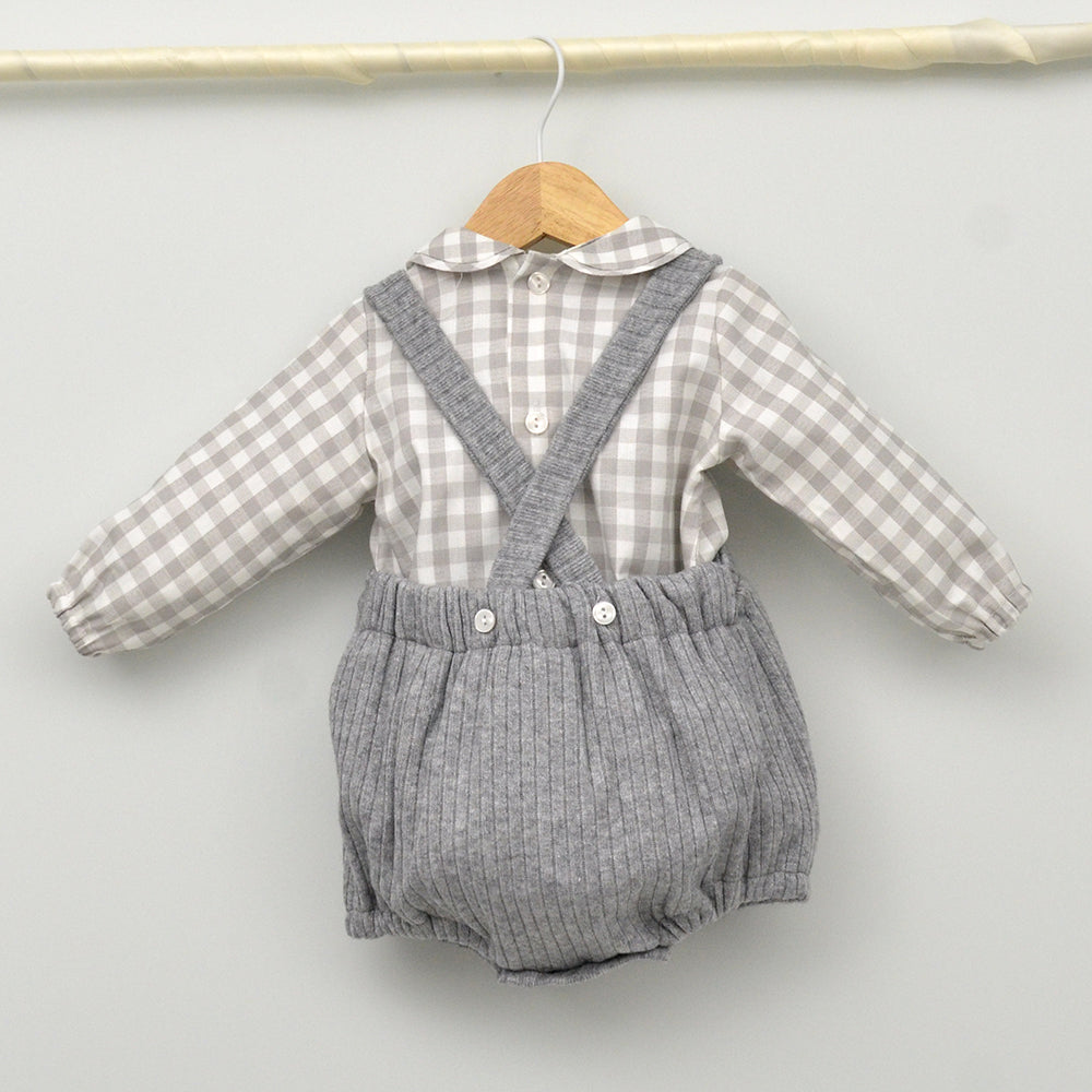 Conjunto bebé Enzo con ranita y camisa cuello bebé