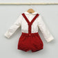 Conjunto bebé Stella con peto y camisa cuello bebé