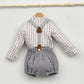 Conjunto bebé Enzo con peto y camisa cuello Mao