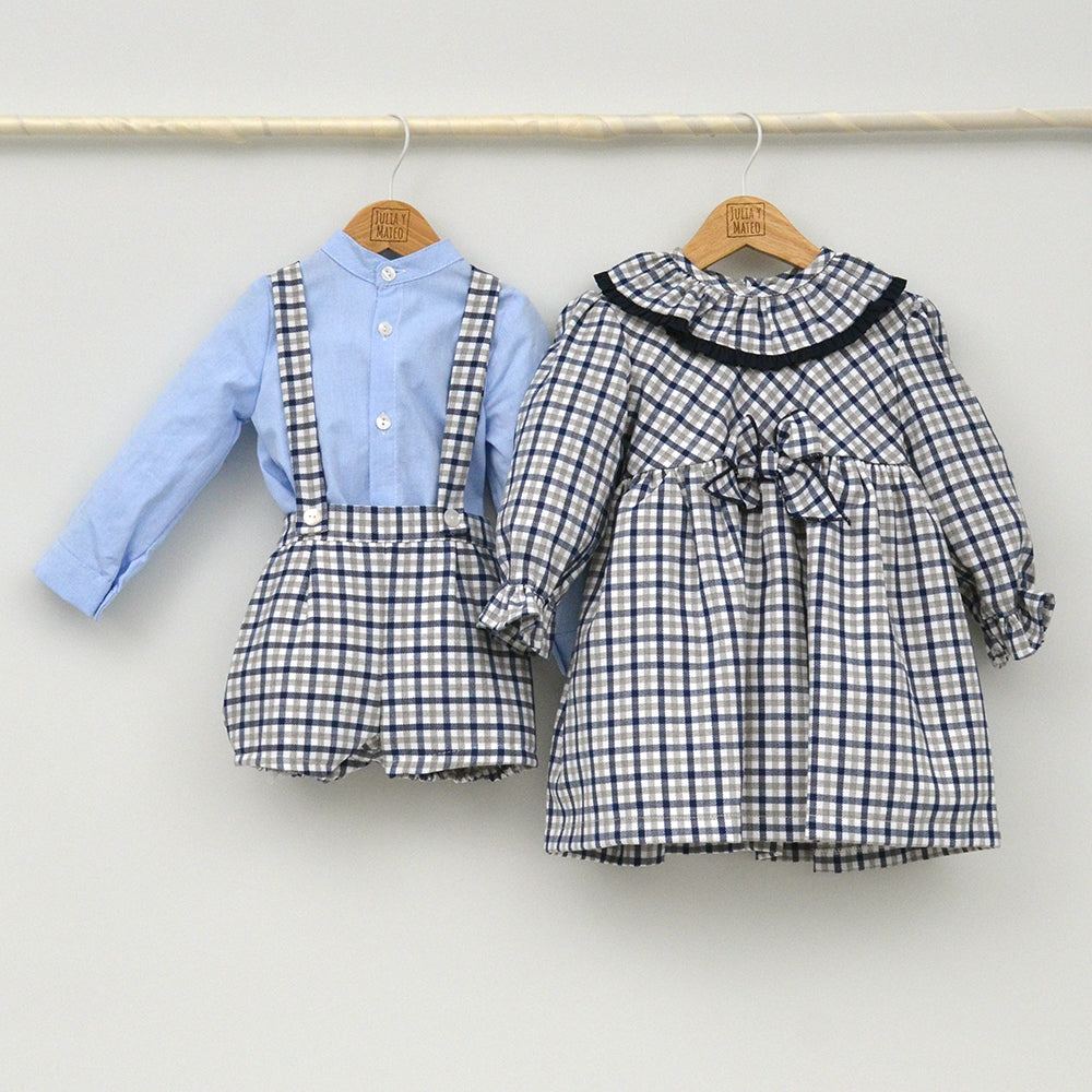 Conjunto bebé Thiago con ranita y camisa cuello bebé