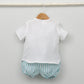 Conjunto bebé Comporta con pantalón y camisa cuello Mao