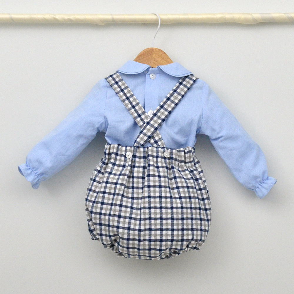 Conjunto bebé Thiago con ranita y camisa cuello bebé