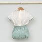 Conjunto bebé lino Beatriz con pajarita