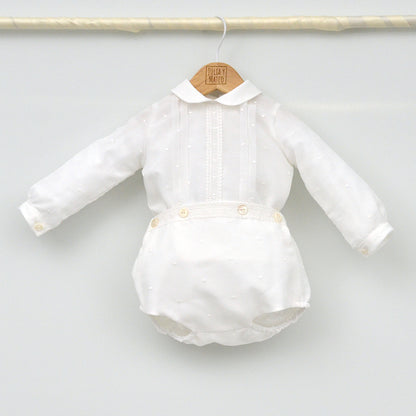 traje bautizo niño manga larga organza conjunto otoño invierno estilo clasico elegante hecho en españa
