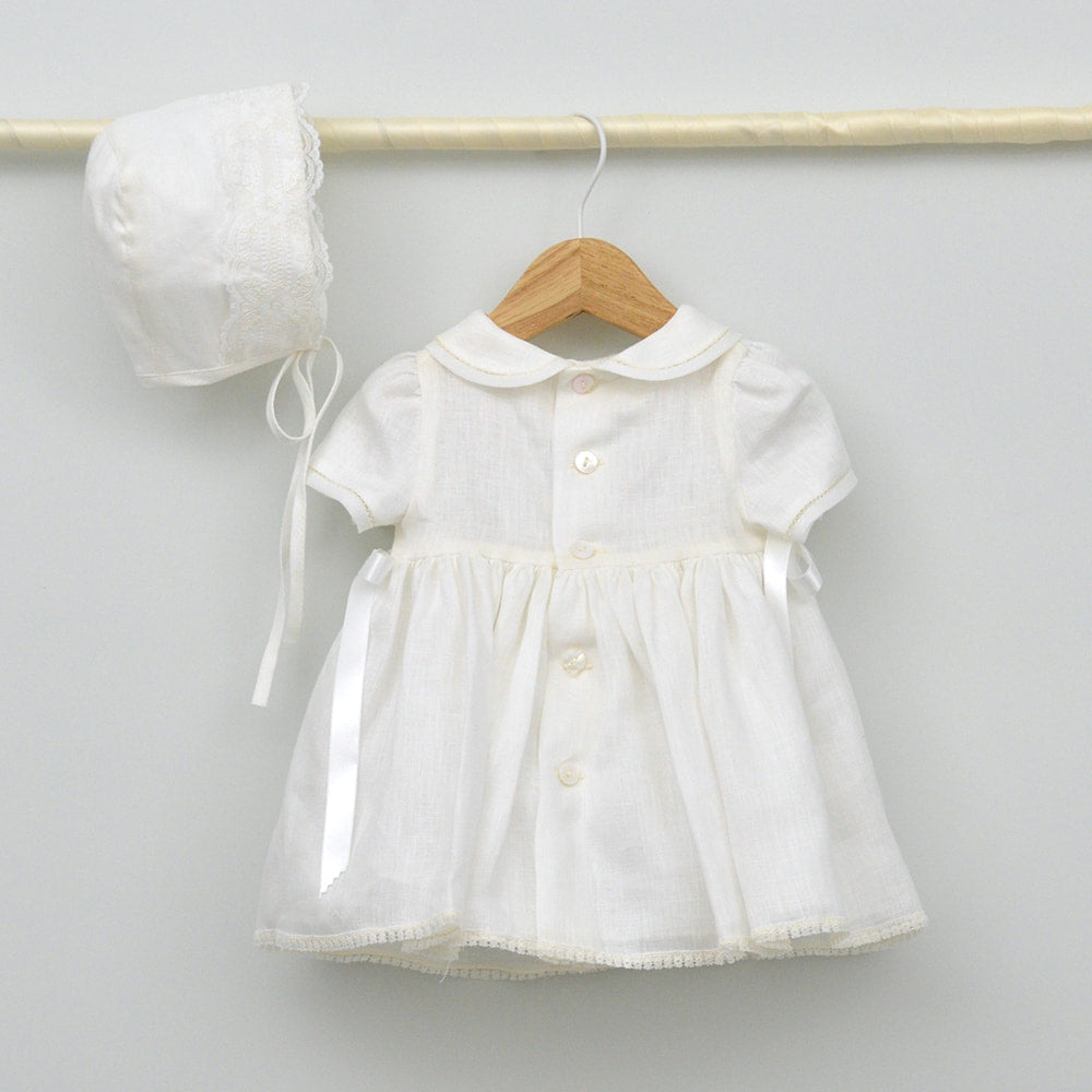 tienda online trajes bautizo niñas vestidos bebes ceremonia bautismo estilo clasico lino organza hecho en españa