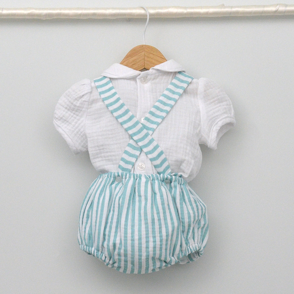 Conjunto bebé Comporta con ranita y camisa cuello bebé