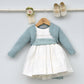 Vestido bebés Emma con fajín de lino