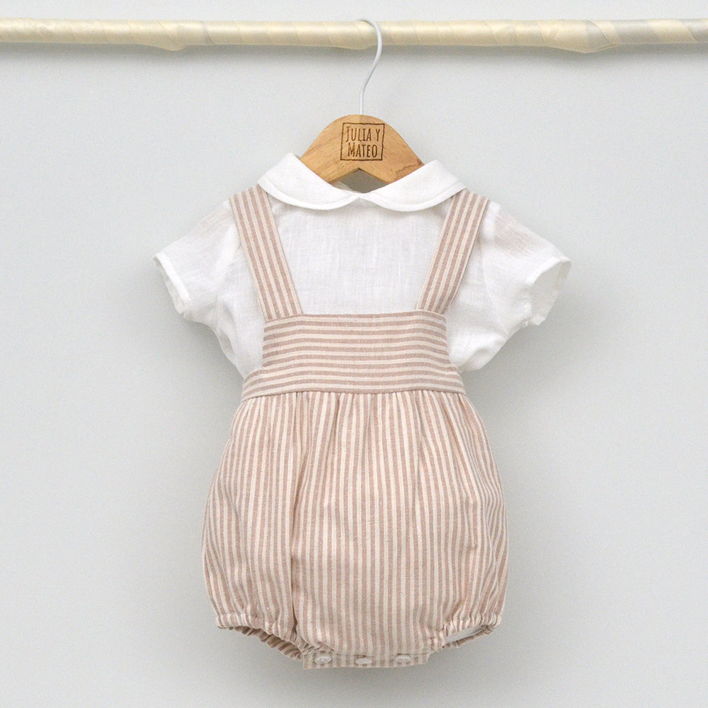 Conjunto bebé Marsella con ranita y camisa cuello bebé